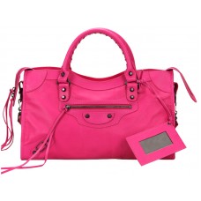 Geantă Balenciaga Medie Classic City, roz aprins