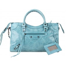 Geantă Balenciaga Medium Classic City, Albastru Deschis