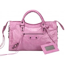 Geantă Balenciaga Medium Classic City, roz și violet