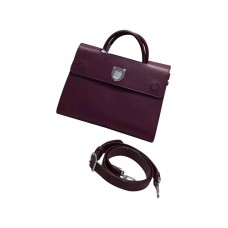 Geanta Dior Diorever Noisette Prestige Piele de vitel Bordeaux