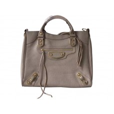 Geantă Balenciaga Gold Metallic Edge Velo Gri
