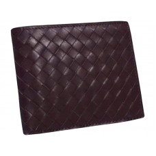 Portofel Bottega Veneta Bi-Fold În Intrecciato Vn Burgundy