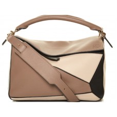 Geantă Loewe Puzzle Alune Negru Ivory