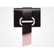 Geantă crossbody Prada Plex Ribbon Negru Roz