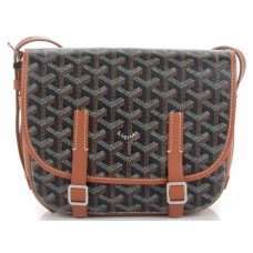 Geantă de mână Goyard Chevron Belvedere Pm, negru-maro