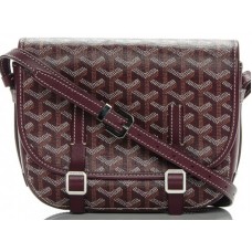 Geantă de mână Goyard Chevron Belvedere Pm, culoare vișinie
