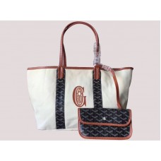 Goyard Anjou Geantă reversibilă din pânză, neagră, H-gotogg3456s