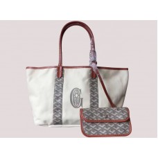 Goyard Anjou Geantă de pânză reversibilă gri H-gotogg3456s3