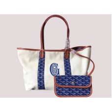 Goyard Anjou Geantă de pânză reversibilă din pânză, albastru închis, H-gotogg3456s2