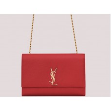 Geantă Saint Laurent YSL Kate mare cu lanț roșie H-yslshsg073330md4