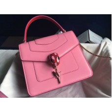Husă Bvlgari Serpenti Forever 18cm piele de vițel roz