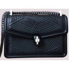 Geantă de umăr Bvlgari Serpenti Forever Neagră