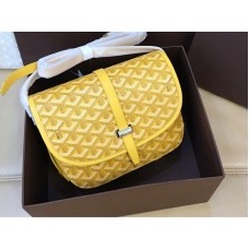 Geanta Goyard Goyardine Chevron Messenger Galben