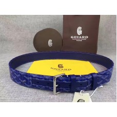 Curea Goyard Chevron Goyardine Piele Albastra