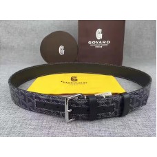 Curea din piele Goyard Chevron Goyardine Gri