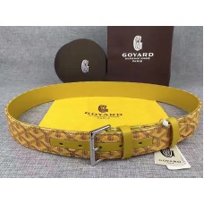 Curea Goyard Chevron Goyardine din piele galbenă