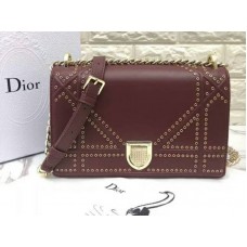 Geantă Dior Diorama din piele de vițel, vișinie, d0422-12