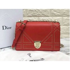 Geantă Dior Diorama din piele de vițel roșie d0422-13