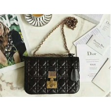Geanta Dior Dioraddict din piele de miel neagra d5818