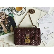 Geantă Dior Dioraddict din piele de miel Bordeaux d58181