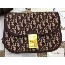 Geantă Dior Oblique Gold Signature din pânză, culoare vișinie, d1006701