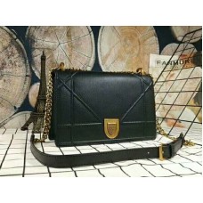 Geantă Dior Diorama din piele de vițel, auriu învechit, neagră d1771