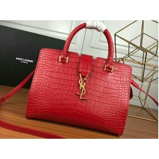 Saint Laurent Geantă mică YSL din piele netedă roșie
