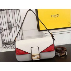 Geantă Fendi Baguette Ff Crossbody Roșie Albă