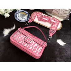 Geantă Fendi Baguette din PU roz