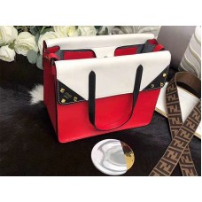 Geantă Fendi Medium Flip Regular din piele roșie