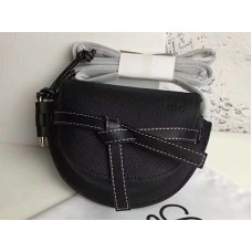 Geantă Loewe Gate Mini din piele de vițel granulată moale, neagră