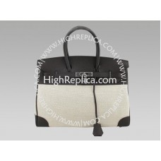Geantă Hermes Birkin 35 cm din piele Toile and Togo, neagră