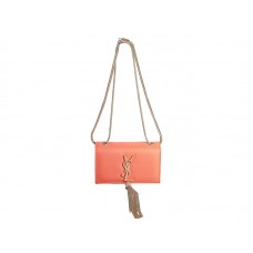 Geantă Yves Saint Laurent Mini Monogram din piele portocalie originală