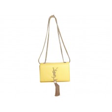 Geantă Yves Saint Laurent Mini Monogram din piele galbenă originală