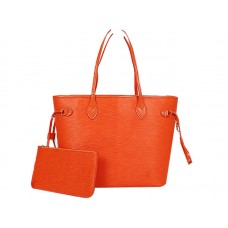 Geantă Louis Vuitton Epi Leather Neverfull Mm Portocalie