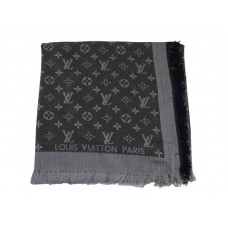 Șal Louis Vuitton Monogram Ikat gri închis