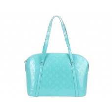 Geantă de umăr cu fermoar Louis Vuitton Monogram Vernis Avalon turcoaz