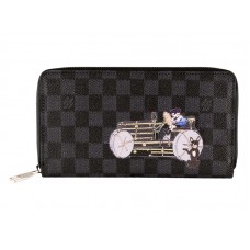 Geantă Louis Vuitton Damier Graphite Zippy Illustre Nostalgic Advertising Clip Fermoar Lungă