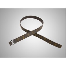 Curea Louis Vuitton Monogram cu inițiale argintii