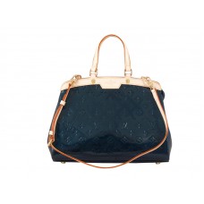 Geantă Louis Vuitton Monogram Vernis Brea Mm Albastru Miezul Nopții