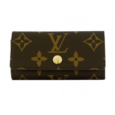 Suport cheie Louis Vuitton Monogram 4, roz, cu imprimeu floral