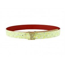 Curea verde cu motive florale Louis Vuitton