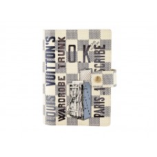 Husă pentru agendă cu inele mici Louis Vuitton Damier Azur