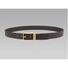 Curea Louis Vuitton Boston reversibilă din piele de vițel glazurată aurie