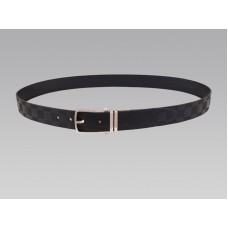 Curea Louis Vuitton Boston reversibilă din piele de vițel glazurată argintie