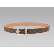 Curea Louis Vuitton Damier cu cataramă argintie