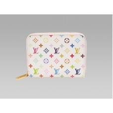Portofel Louis Vuitton Monogram Multicolore Zippy, alb
