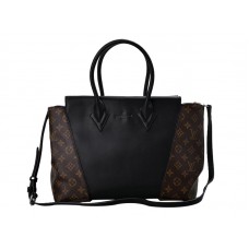 Geantă Louis Vuitton W Monogram & Leather Pm Black