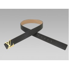 Curea Louis Vuitton Initials maro din piele cu cataramă aurie
