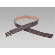 Curea Louis Vuitton cu monogramă și inițiale, cataramă din bronz